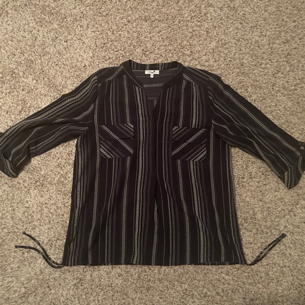 POPPI Black Casual Formal Blouse - Medium